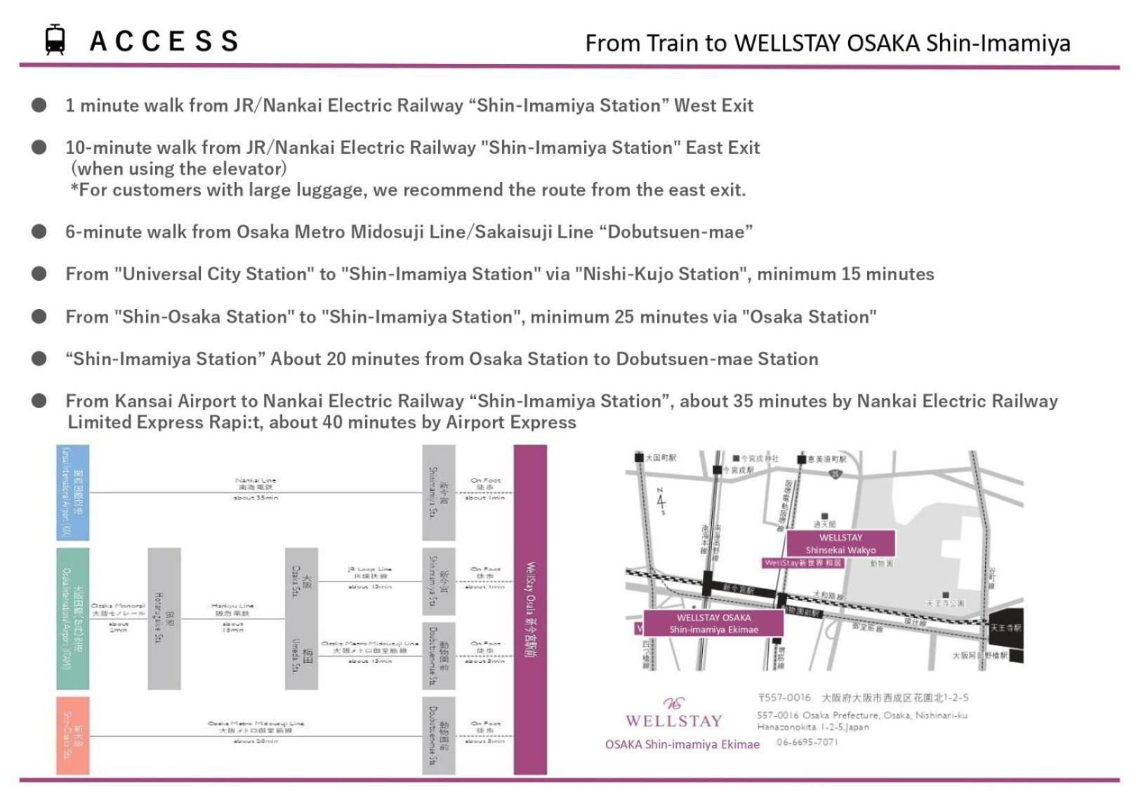 Wellstay Shinimamiya Station * Osaka
